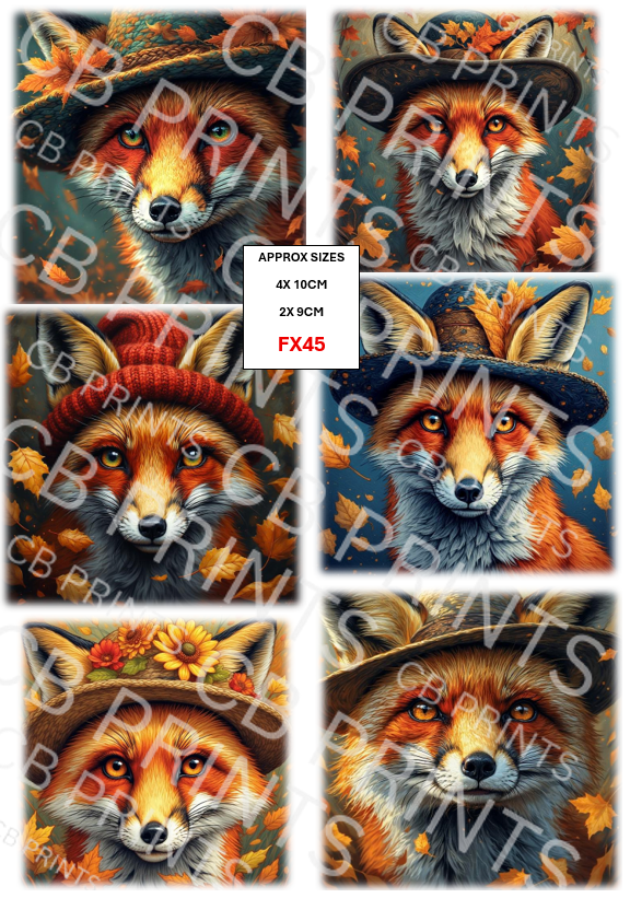 Fox Decoupage Print FX45 | Mulberry Paper