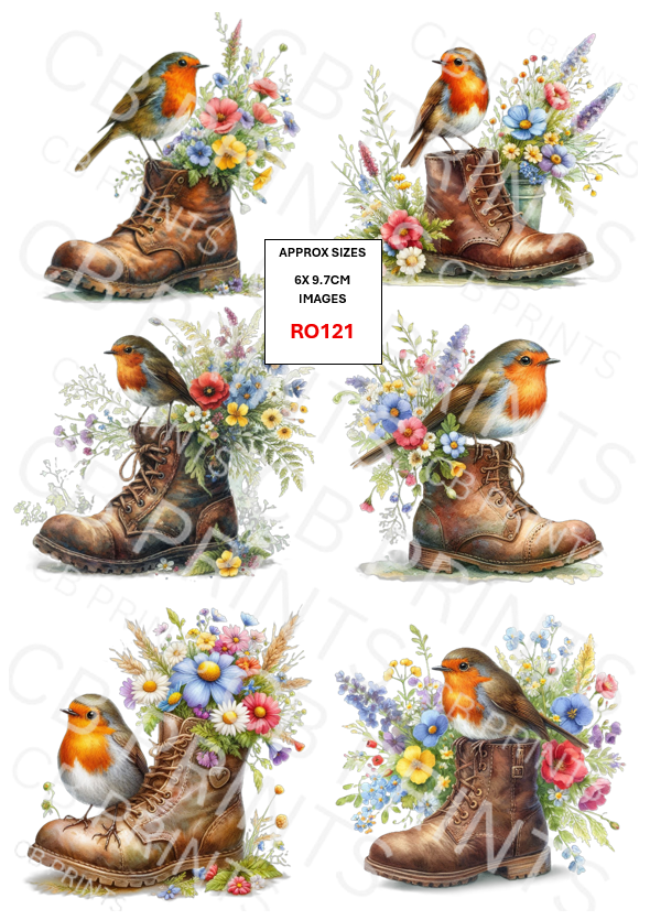 Robin Decoupage Print RO121 | Mulberry Paper