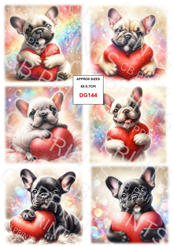 French bulldog Decoupage Print DG144 | Mulberry Paper