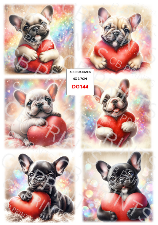 French bulldog Decoupage Print DG144 | Mulberry Paper