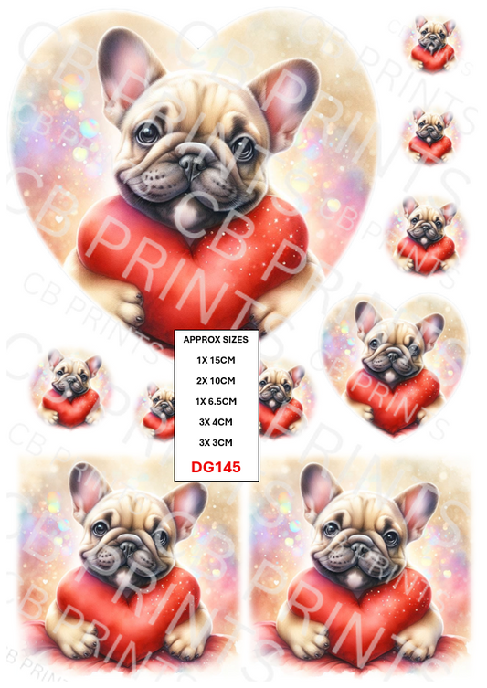 French bulldog Decoupage Print DG145 | Mulberry Paper