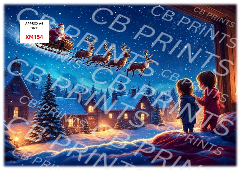 Father Christmas Decoupage Paper Print XM154 – Mulberry Paper