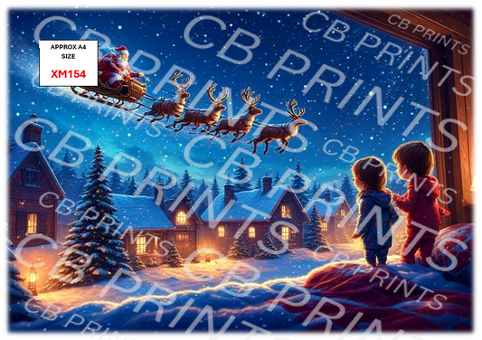Father Christmas Decoupage Paper Print XM154 – Mulberry Paper