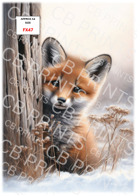 Fox Decoupage Print FX47 | Mulberry Paper