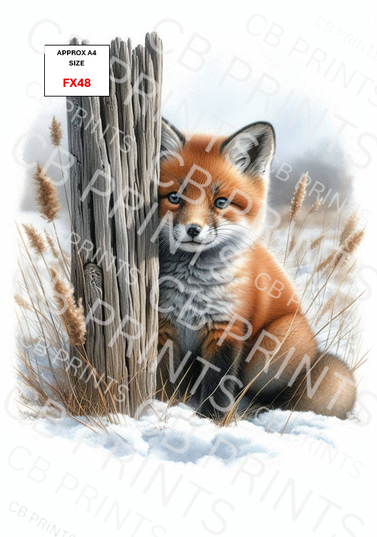 Fox Decoupage Print FX48 | Mulberry Paper