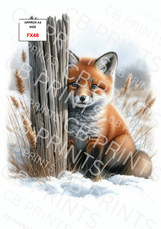 Fox Decoupage Print FX48 | Mulberry Paper