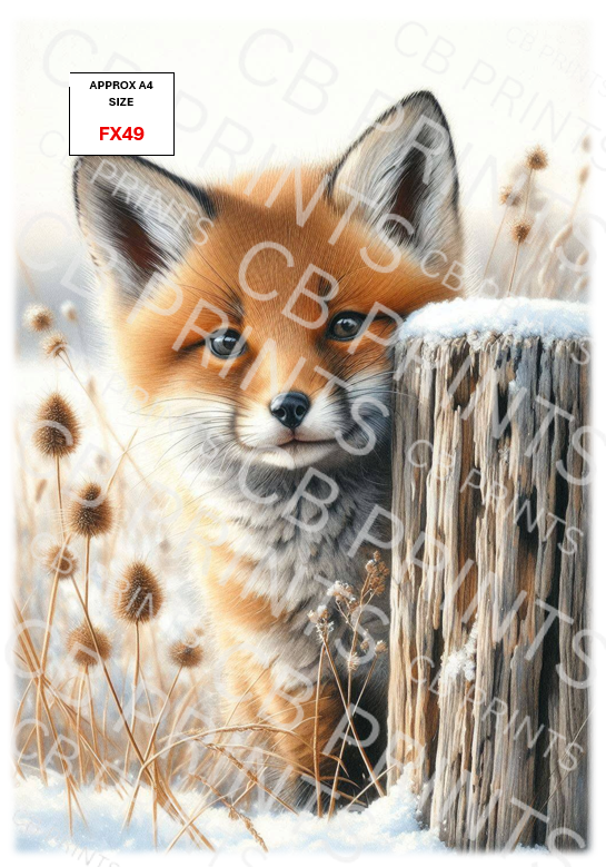 Fox Decoupage Print FX49 | Mulberry Paper