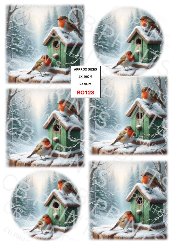 Robin Decoupage Print RO123 | Mulberry Paper