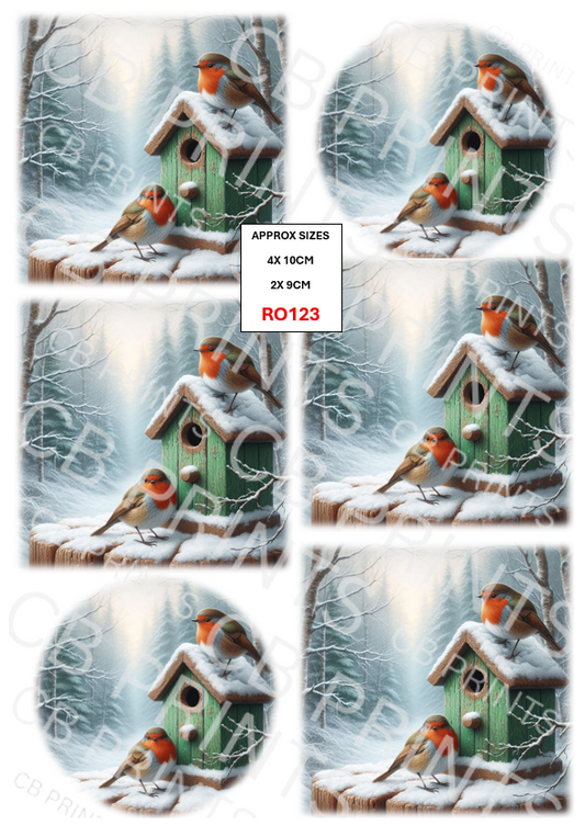 Robin Decoupage Print RO123 | Mulberry Paper