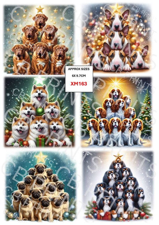 Christmas dog Decoupage Paper Print XM193 – Mulberry Paper