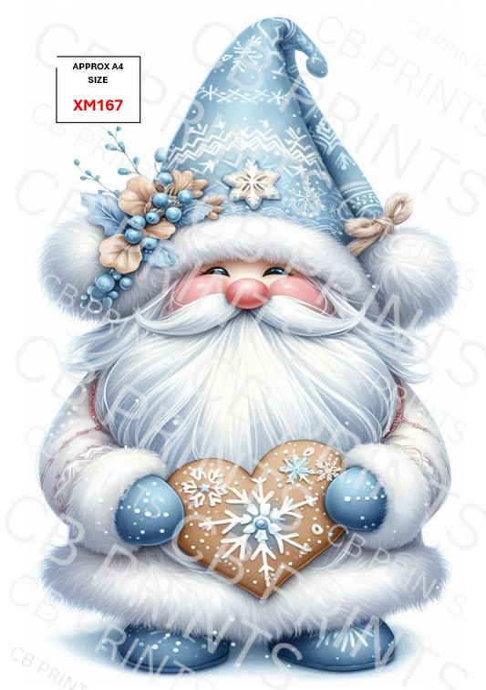 Christmas gonk/gnome Decoupage Paper Print XM167 – Mulberry Paper