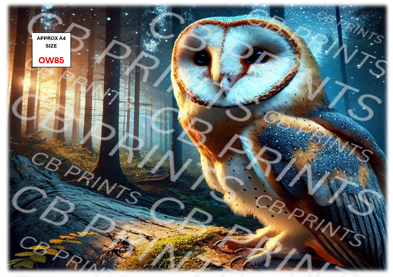 Owl Decoupage Paper Print OW85 – Mulberry Paper