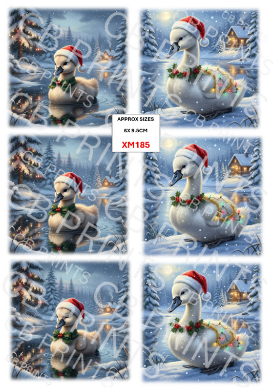 Christmas goose Decoupage Paper Print XM185 – Mulberry Paper