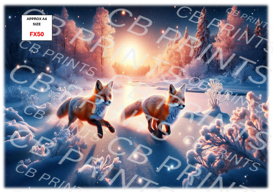 Fox Decoupage Print FX50 | Mulberry Paper