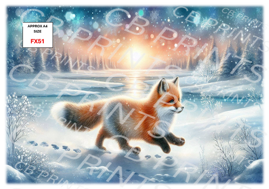 Fox Decoupage Print FX51 | Mulberry Paper