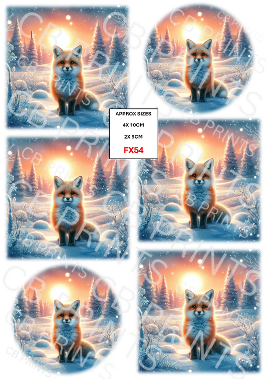 Fox Decoupage Print FX54 | Mulberry Paper