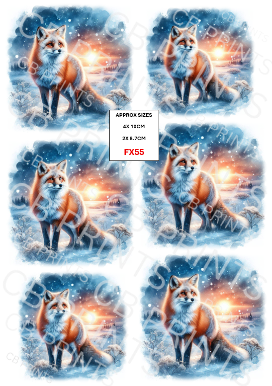 Fox Decoupage Print FX55 | Mulberry Paper