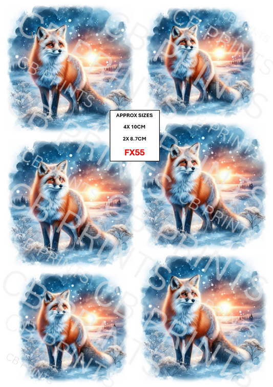 Fox Decoupage Print FX55 | Mulberry Paper