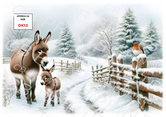 Donkey Decoupage Paper DK13 – Mulberry Paper Print
