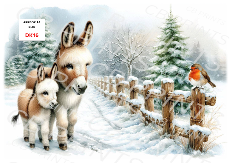 Donkey Decoupage Paper DK16 – Mulberry Paper Print