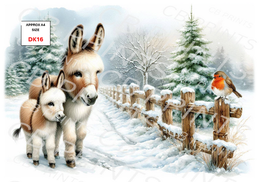 Donkey Decoupage Paper DK16 – Mulberry Paper Print