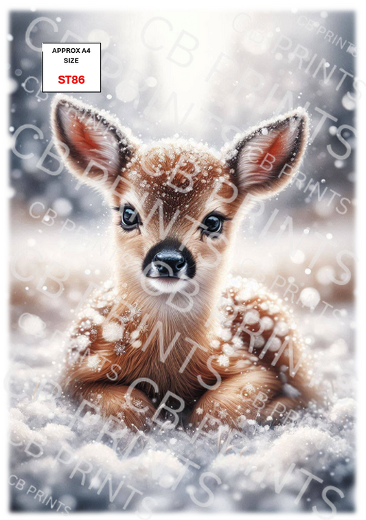 Deer Decoupage Print ST86 | Mulberry Paper