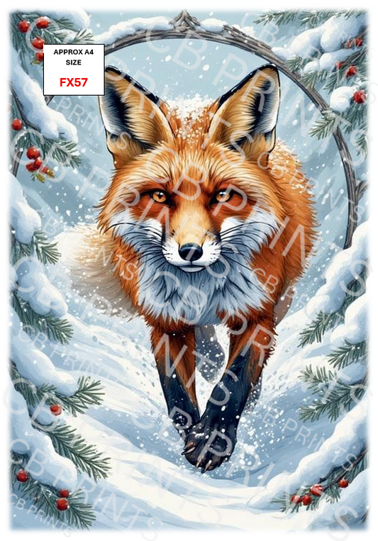 Fox Decoupage Print FX57 | Mulberry Paper