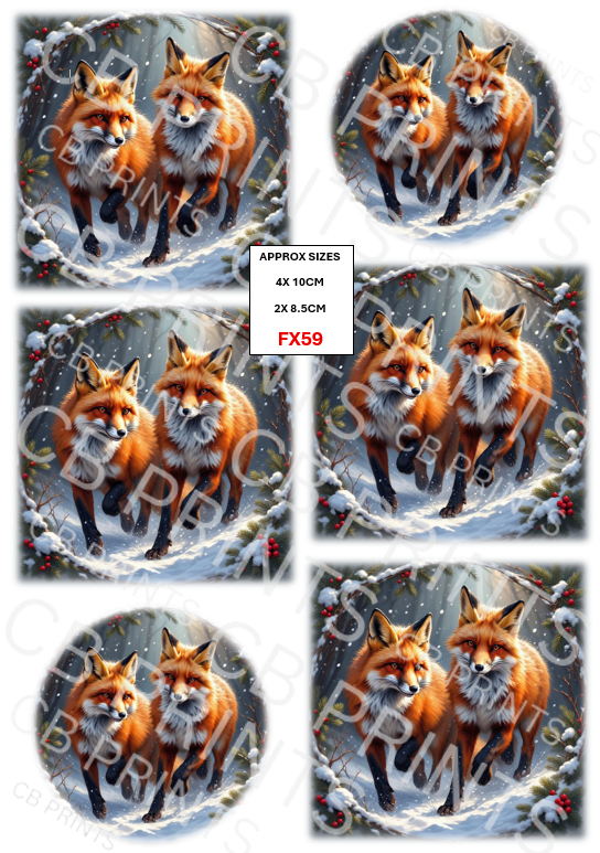 Fox Decoupage Print FX59 | Mulberry Paper