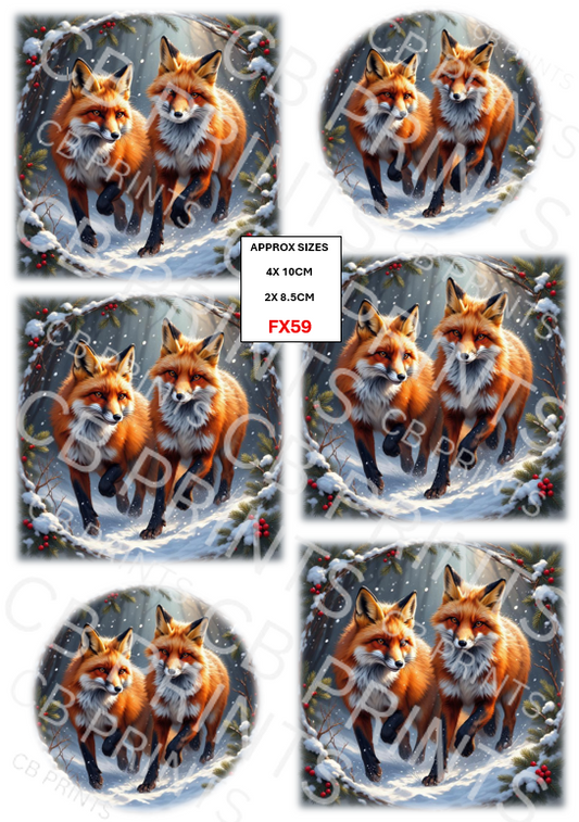 Fox Decoupage Print FX59 | Mulberry Paper