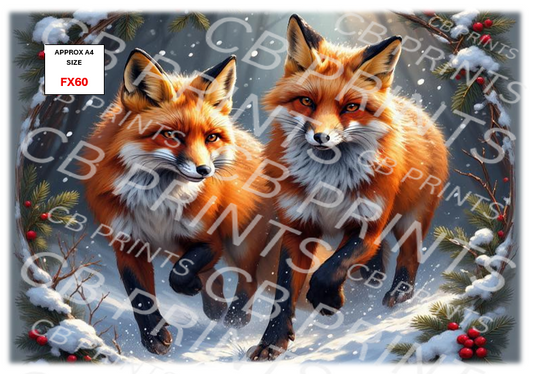 Fox Decoupage Print FX60 | Mulberry Paper