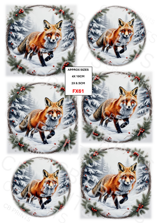 Fox Decoupage Print FX61 | Mulberry Paper