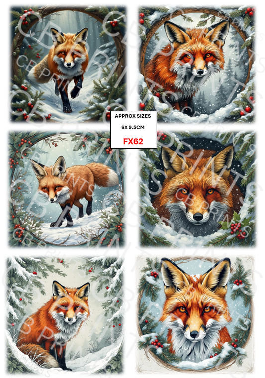 Fox Decoupage Print FX62 | Mulberry Paper