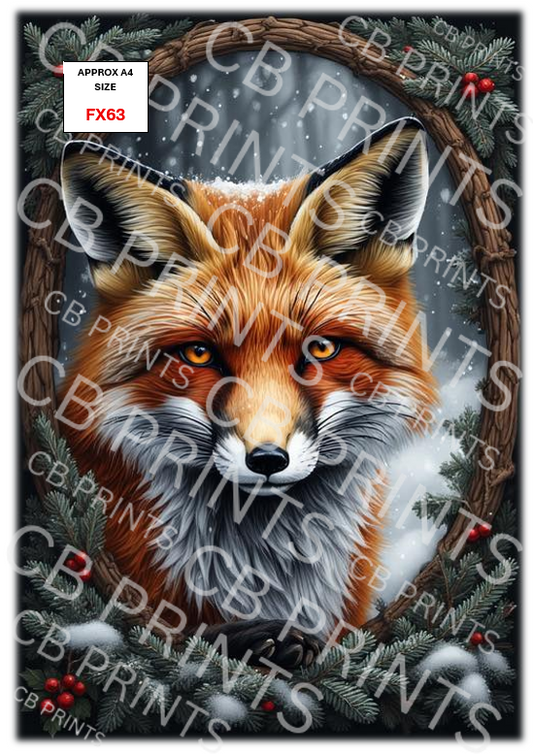 Fox Decoupage Print FX63 | Mulberry Paper