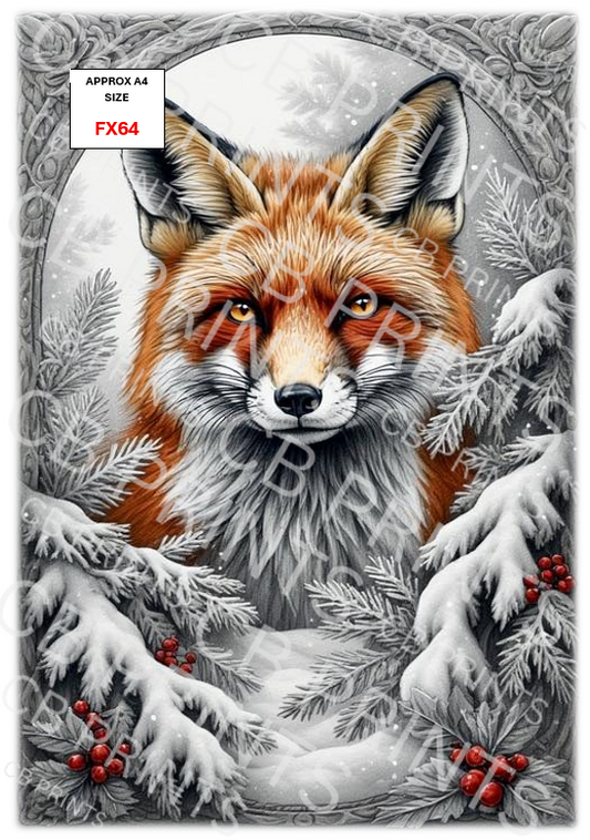 Fox Decoupage Print FX64 | Mulberry Paper