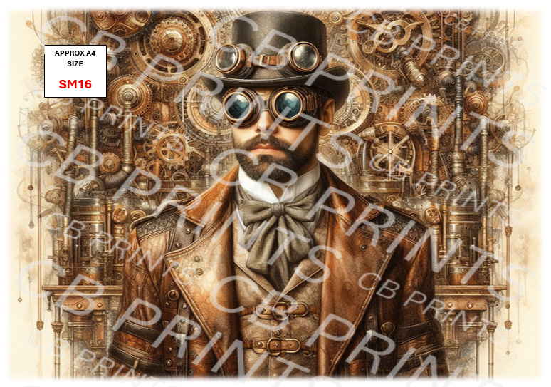 Steampunk Decoupage Paper Print SM16 – Mulberry Paper