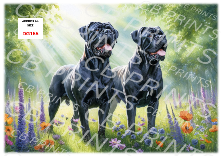 Dog Decoupage Print DG155 | Mulberry Paper