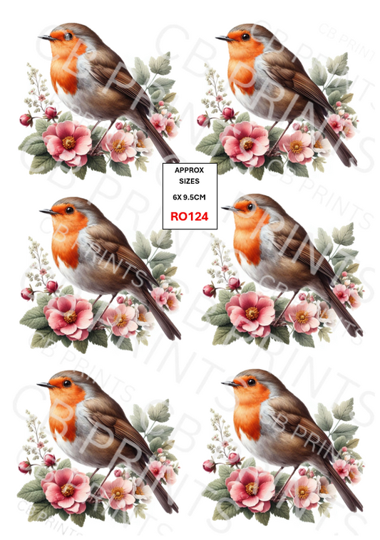 Robin Decoupage Print RO124 | Mulberry Paper