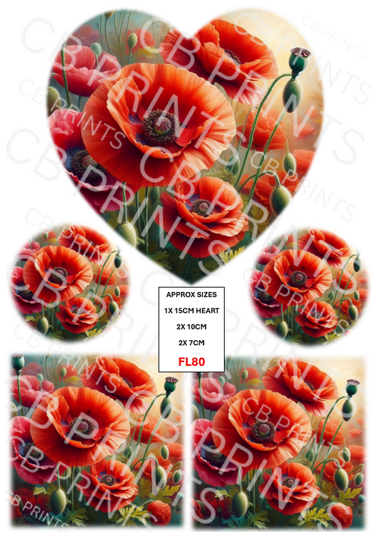 Floral Decoupage Print FL80 | Mulberry Paper