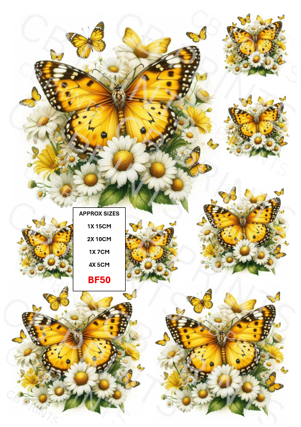 Butterfly Decoupage Paper Print BF50 – Mulberry Paper