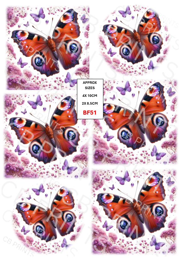 Butterfly Decoupage Paper Print BF51 – Mulberry Paper