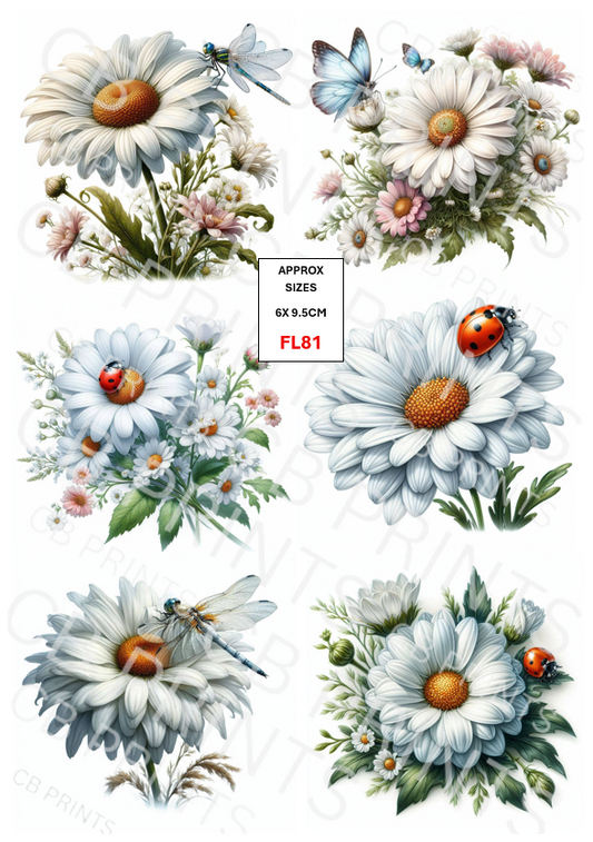 Floral Decoupage Print FL81 | Mulberry Paper