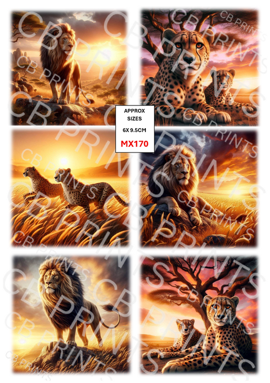 Mixed Animal Decoupage Print MX170 | Mulberry Paper