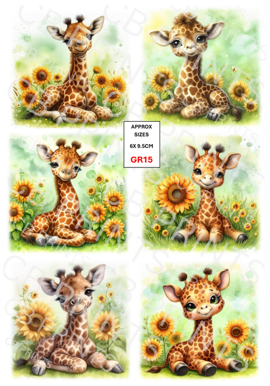 Giraffe Decoupage Print GR15 | Mulberry Paper