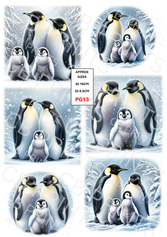 Penguin Decoupage Paper Print PG13 – Mulberry Paper