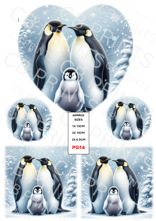 Penguin Decoupage Paper Print PG14 – Mulberry Paper