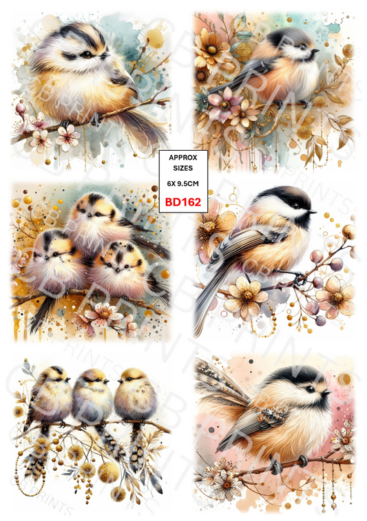 Long-Tailed Tit Decoupage Paper Print BD162 – Mulberry Paper