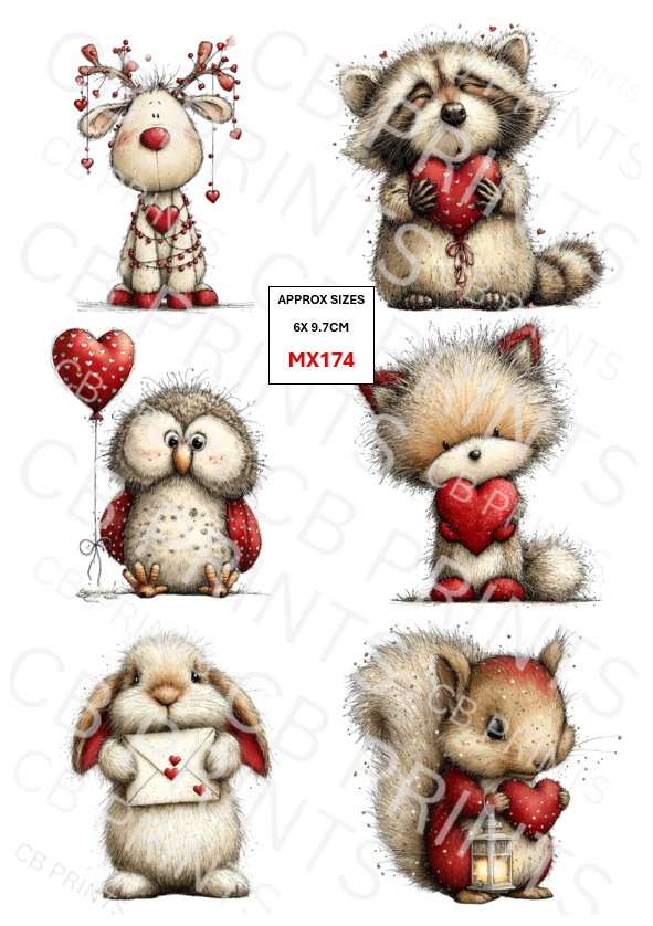 Mixed Animal Decoupage Print MX174 | Mulberry Paper