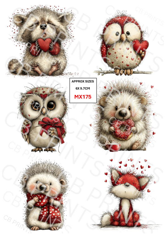 Mixed Animal Decoupage Print MX175 | Mulberry Paper