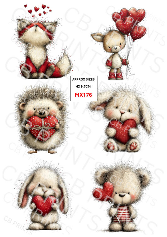 Mixed Animal Decoupage Print MX176 | Mulberry Paper