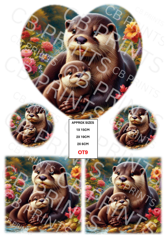 Otter Decoupage Paper Print OT9 | Mulberry Paper